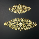 20Pcs Filigree Wraps Flower Wing Connectors Metal Crafts Gift Decoration DIY