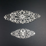20Pcs Filigree Wraps Flower Wing Connectors Metal Crafts Gift Decoration DIY