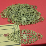 20Pcs Filigree Wraps Flower Wing Connectors Metal Crafts Gift Decoration DIY