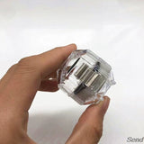20Pcs Acrylic Ring Earring Box Clear Travel Portable Jewelry Organizer
