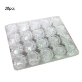 20Pcs Clear Acrylic Ring Earring Box Jewelry Organizer for Wedding Stud Travel P