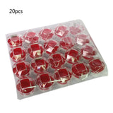 20Pcs Clear Acrylic Ring Earring Box Jewelry Organizer for Wedding Stud Travel P