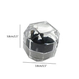20Pcs Acrylic Ring Earring Box Clear Wedding Jewelry Organizer