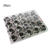 20Pcs Clear Acrylic Ring Earring Box Jewelry Organizer for Wedding Stud Travel P