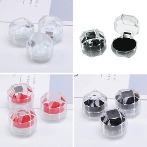 20Pcs Acrylic Ring Earring Box Clear Wedding Jewelry Organizer
