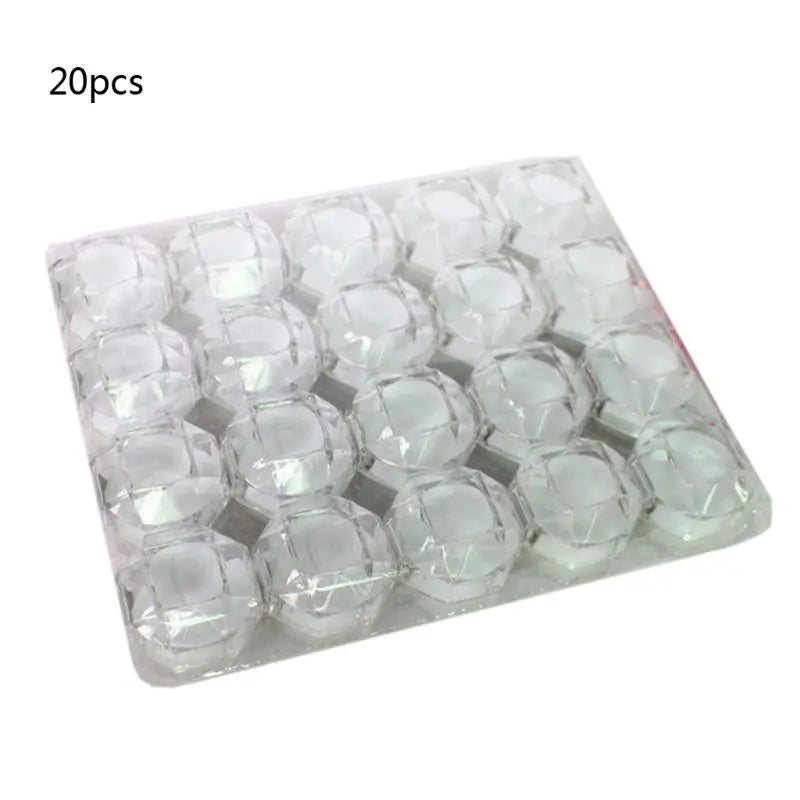 20Pcs Clear Acrylic Ring Earring Box Jewelry Organizer for Wedding Stud Travel P