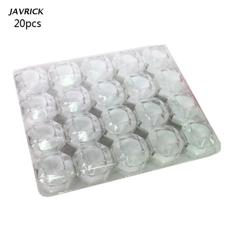 20Pcs Acrylic Transparent Ring Earring Box Wedding Jewelry Organizer