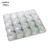 20Pcs Acrylic Transparent Ring Earring Box Wedding Jewelry Organizer