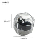 20Pcs Acrylic Transparent Ring Earring Box Wedding Jewelry Organizer