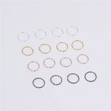 20Pcs Rose Nose Rings Thin Nose Hoop Ring Soft Adjustable