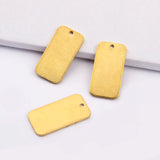 20Pcs Rwa Brass Rectangle Blank Stamping 10x20mm Charms Jewelry