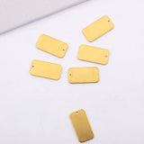 20Pcs Rwa Brass Rectangle Blank Stamping 10x20mm Charms Jewelry