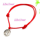 20Pcs ST.JUDE Alloy Charm Red Rope Lucky Bracelet B-031