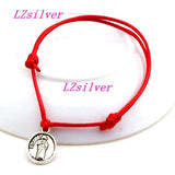 20Pcs ST.JUDE Alloy Charm Red Rope Lucky Bracelet B-031