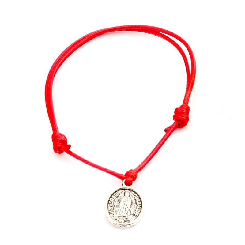 20Pcs ST.JUDE Alloy Charm Red Rope Lucky Bracelet B-031
