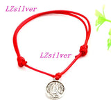 20Pcs ST.JUDE Alloy Charm Red Rope Lucky Bracelet B-031