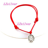 20Pcs ST.JUDE Alloy Charm Red Rope Lucky Bracelet B-031