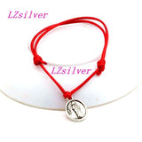 20Pcs ST.JUDE Alloy Charm Red Rope Lucky Bracelet B-031