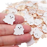 20Pcs Cartoon Ghost Enamel Halloween Pendant DIY Jewelry Making