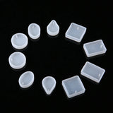20Pcs DIY Keychain Pendant Mold Silicone Resin Casting Kit with 10 Keyring