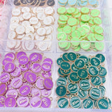 20Pcs/Set Letter Enamel Charm Pendant DIY Jewelry Making Supplies
