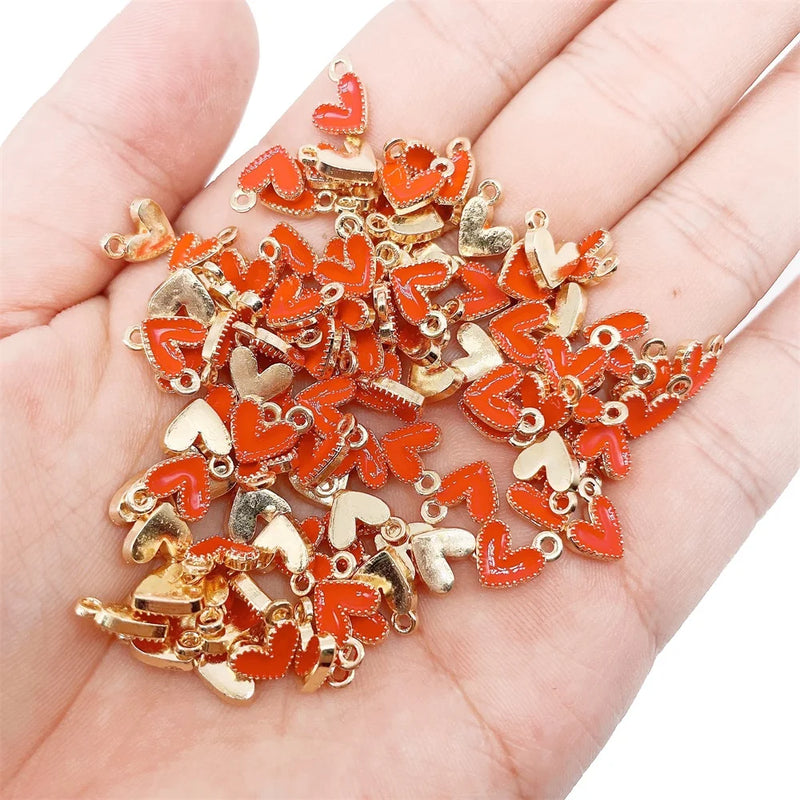 20Pcs/Set Letter Enamel Charm Pendant DIY Jewelry Making Supplies