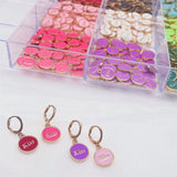 20Pcs/Set Letter Enamel Charm Pendant DIY Jewelry Making Supplies