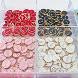 20Pcs/Set Letter Enamel Charm Pendant DIY Jewelry Making Supplies