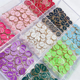 20Pcs/Set Letter Enamel Charm Pendant DIY Jewelry Making Supplies