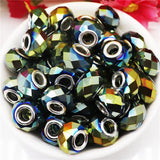 20Pcs Set Large Hole Cut Glass Spacer Beads for Jewelry Making