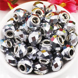 20Pcs Set Large Hole Cut Glass Spacer Beads for Jewelry Making