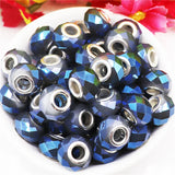 20Pcs Set Large Hole Cut Glass Spacer Beads for Jewelry Making