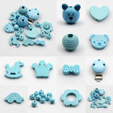 20Pcs Cartoon Wooden Beads Set For DIY Jewelry Making Kits