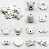 20Pcs Cartoon Wooden Beads Set For DIY Jewelry Making Kits
