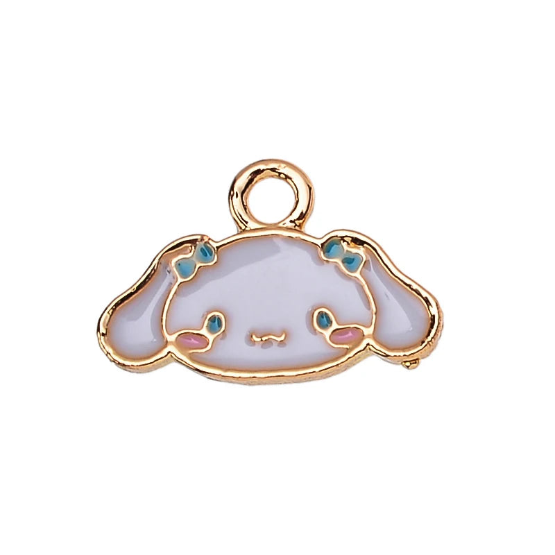 20Pcs Enamel Cartoon Frog Charm Pendant Jewelry Making Supplies