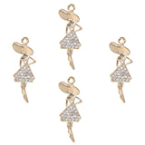 20Pcs Shopping Lady Hat Charms for Necklaces Bracelet