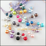 20Pcs Angel Ball Glass Pearl Beads Charms Pendants 14x21mm