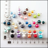 20Pcs Angel Ball Glass Pearl Beads Charms Pendants 14x21mm