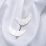 20Pcs Mother of Pearl Shell Moon Charms Pendant DIY Jewelry Making
