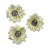 20Pcs 4.5cm Satin Ribbon Flowers DIY Wedding Bouquet Hair Accessories