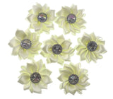 20Pcs 4.5cm Satin Ribbon Flowers DIY Wedding Bouquet Hair Accessories