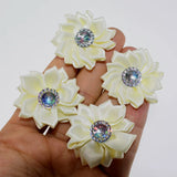20Pcs 4.5cm Satin Ribbon Flowers DIY Wedding Bouquet Hair Accessories