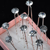20Pcs Sliver Wedding Bridal Hair Pin Clear Crystal Rhinestone Hairpin Clips