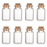 20Pcs Small Clear Glass Bottle Jars With Cork Stopper Vials Containers