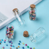 20Pcs Small Clear Glass Bottle Jars With Cork Stopper Vials Containers