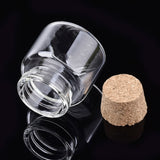 20Pcs Small Clear Glass Bottle Jars With Cork Stopper Vials Containers