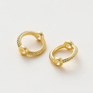 20Pcs Spacer Beads Ring14K/18K Silver Plated Brass Bead Cap DIY Bracelet Bead
