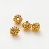 20Pcs Spacer Beads Ring14K/18K Silver Plated Brass Bead Cap DIY Bracelet Bead