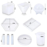 20Pcs Resin Molds Kit for Coaster Pendant Cube Pyramid