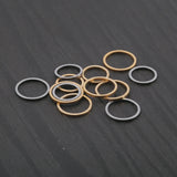 20Pcs Stainless Steel 10/12mm Circle Connectors Hoop Earrings Charms
